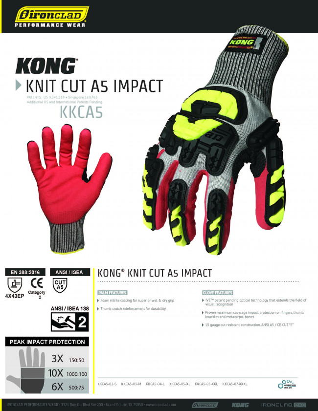 Ironclad KONG SDX2W-07-XXXL Waterproof Oil and Gas Safety Impact