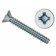 Inch Pozi Countersunk Head Self Tapping Screw B Case Hardened Steel BS4174